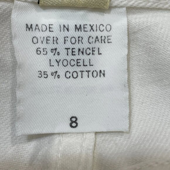 NWT Democracy Size 8 The Un-Jean Jeans White Wide Barrel Leg High Rise 90's Vtg‎ - Picture 8 of 9